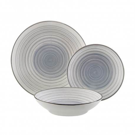 18-PIECE DINNER SET GREY NYLOR