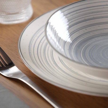 18-PIECE DINNER SET GREY NYLOR