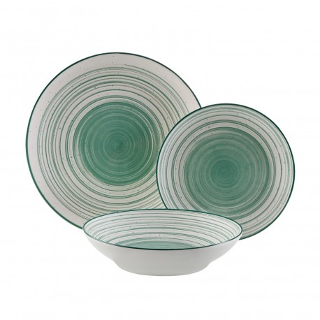 18-PIECE DINNER SET GREEN NYLOR