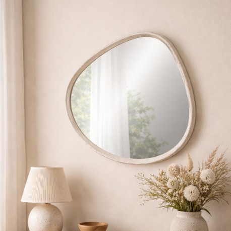 BEIGE WALL MIRROR