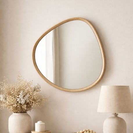 LIGHT BROWN WALL MIRROR