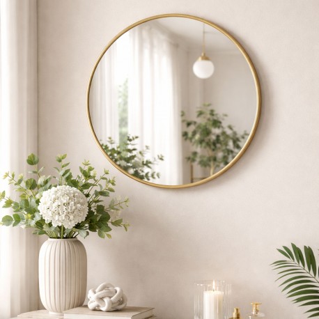 WALL MIRROR WITH GOLD ALUMINIUM FRAME