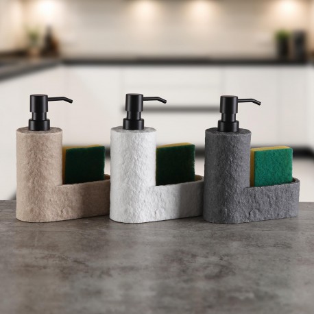 LUNA WHITE DISPENSER WITH SPONGE HOLDER