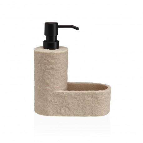 LUNA BEIGE DISPENSER WITH SPONGE HOLDER