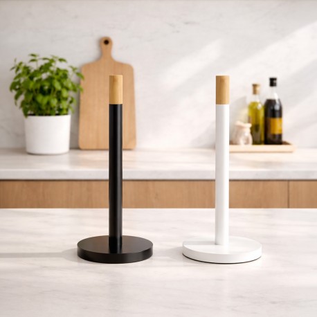 WHITE KITCHEN ROLL HOLDER