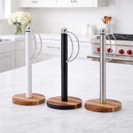 BLACK KITCHEN ROLL HOLDER
