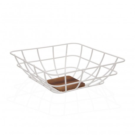 WHITE SQUARE FRUIT BASKET