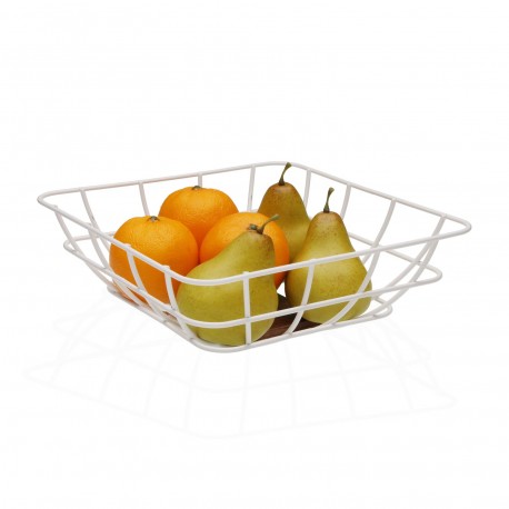 WHITE SQUARE FRUIT BASKET