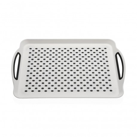 WHITE NON-SLIP TRAY WITH HANDLES