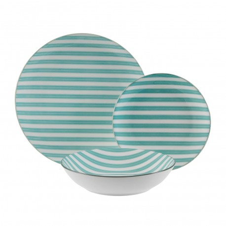18-PIECE BLUE "ANNE" DINNER SET