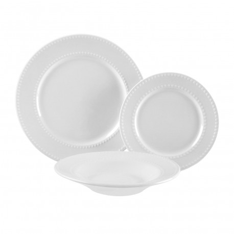 18-PIECE DOTTED EMBOSSED DINNER SET