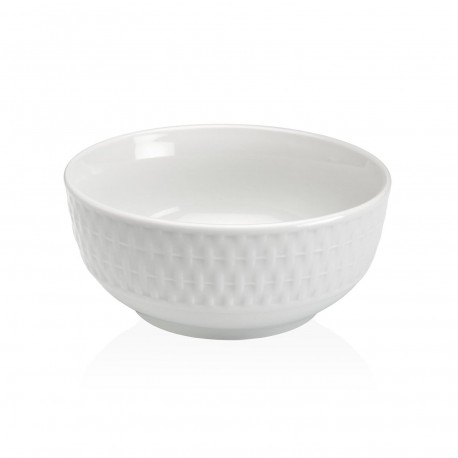 WHITE WICKER TEXTURE BOWL