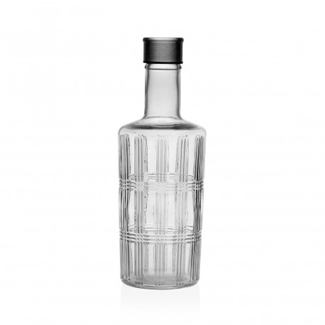 GLASS BOTTLE WITH METAL LID