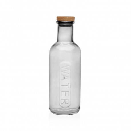 GLASS BOTTLE WITH CORK LID