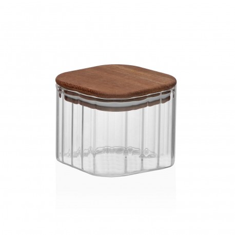 SMALL GLASS JAR WITH ACACIA LID