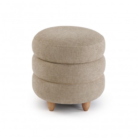 BEIGE STORAGE POUFFE "SIRO"