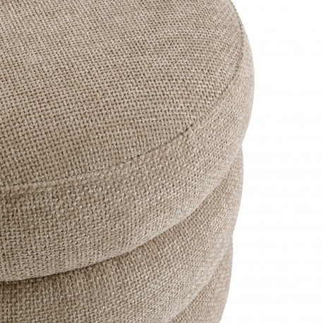 BEIGE STORAGE POUFFE "SIRO"