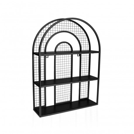 BLACK METAL WALL SHELF