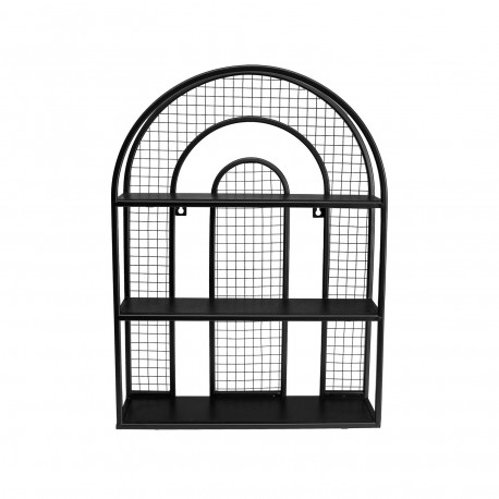 BLACK METAL WALL SHELF