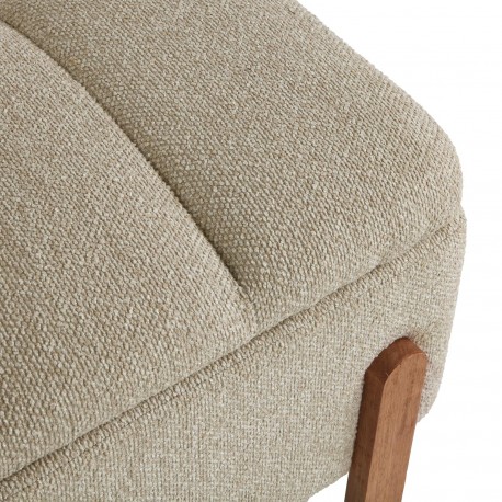 BEIGE UPHOLSTERED STORAGE END BED BENCH