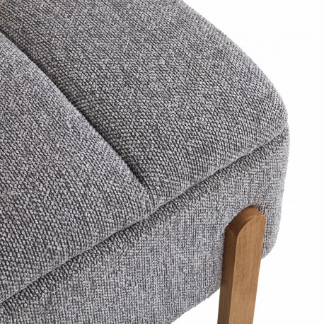 LIGHT GREY UPHOLSTERED STORAGE END BED BENCH