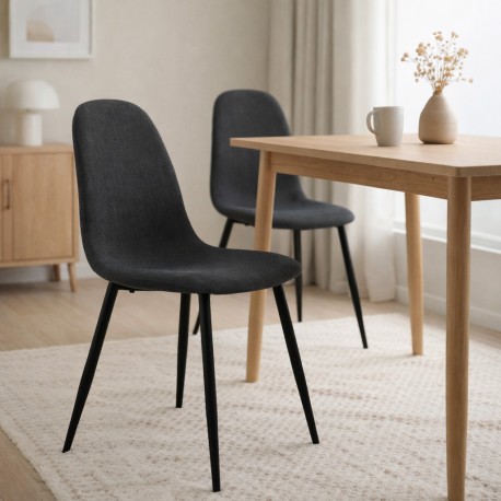 NORA DARK GREY DINING CHAIR