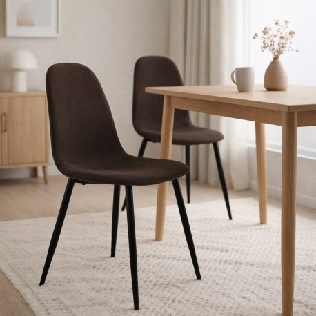 NORA BROWN DINING CHAIR