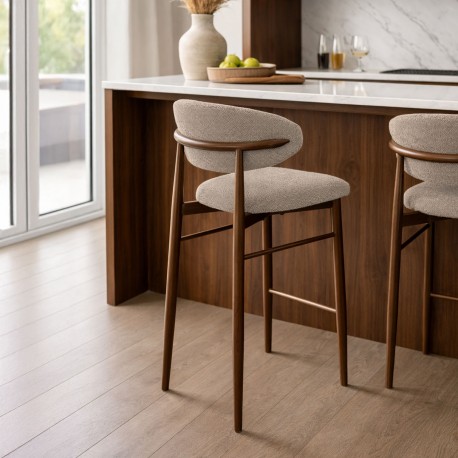 LIGHT BROWN ZOE BAR STOOL