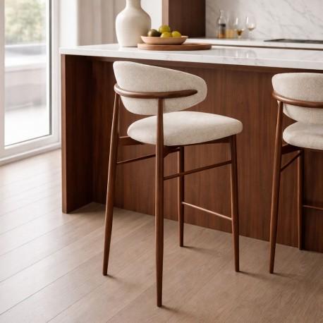BEIGE ZOE BAR STOOL
