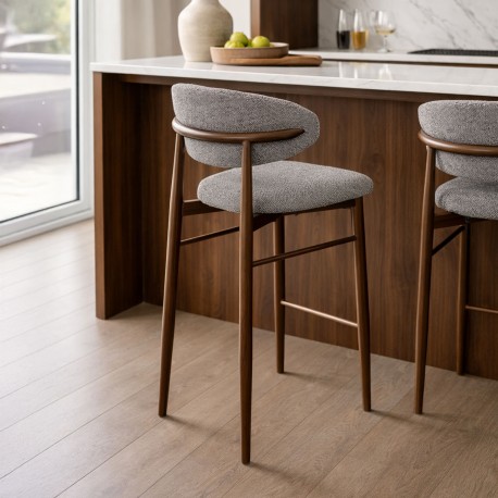 GREY ZOE BAR STOOL