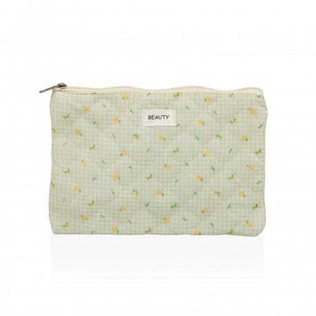 LARGE PETALS OLIVE TOILETRY BAG