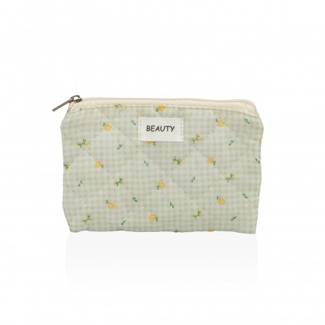 SMALL PETALS OLIVE TOILETRY BAG