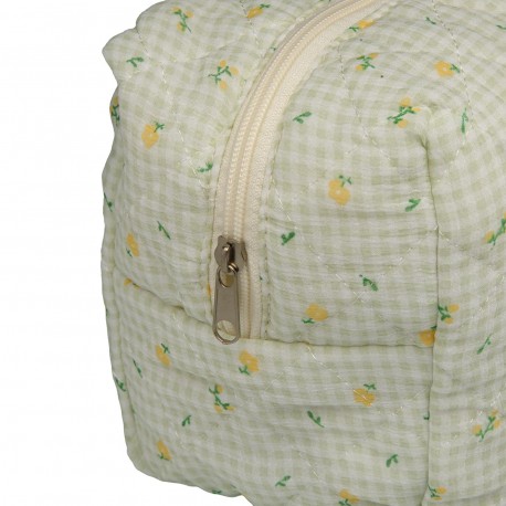 LARGE PETALS OLIVE POUCH