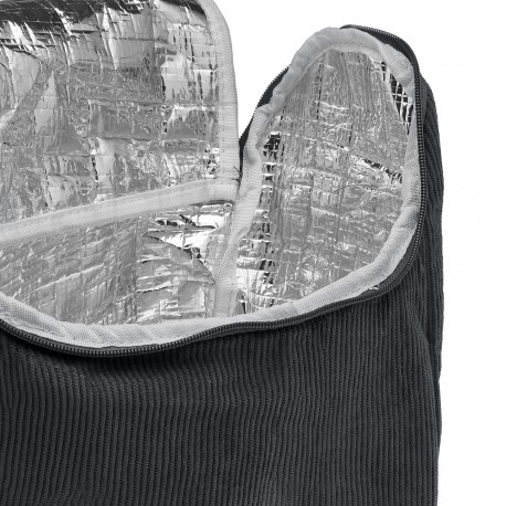 GREY CORDUROY "COZY" THERMAL BAG
