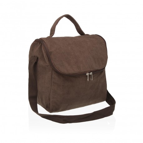 BROWN CORDUROY "COZY" THERMAL BAG