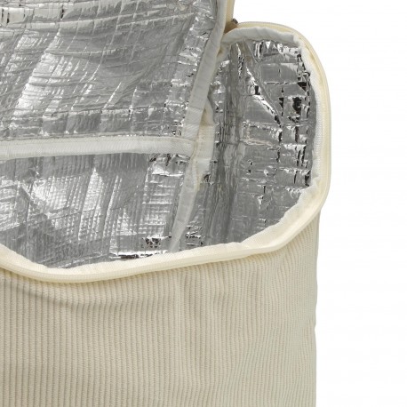 BEIGE CORDUROY "COZY" THERMAL BAG