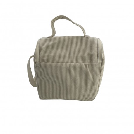 BEIGE CORDUROY "COZY" THERMAL BAG