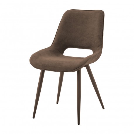 NILO BROWN UPHOLSTERED CHAIR