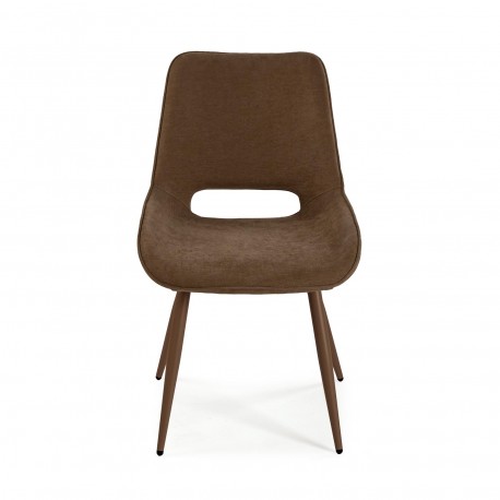 NILO BROWN UPHOLSTERED CHAIR