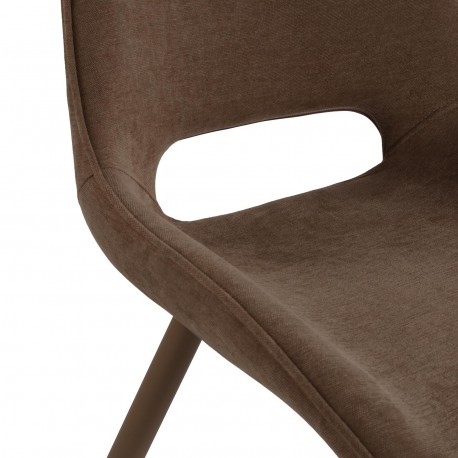 NILO BROWN UPHOLSTERED CHAIR