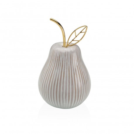 MEDIUM WHITE CERAMIC PEAR FIGURE