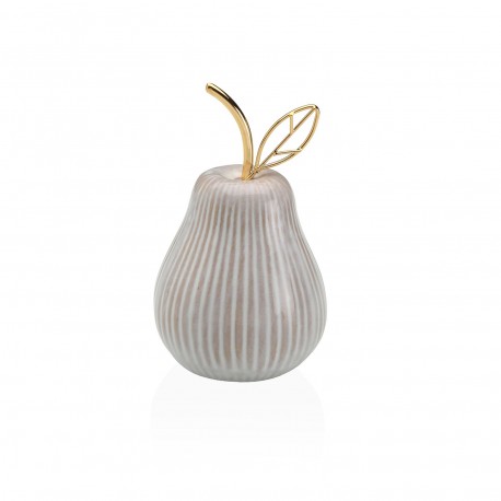 SMALL WHITE CERAMIC PEAR FIGURE