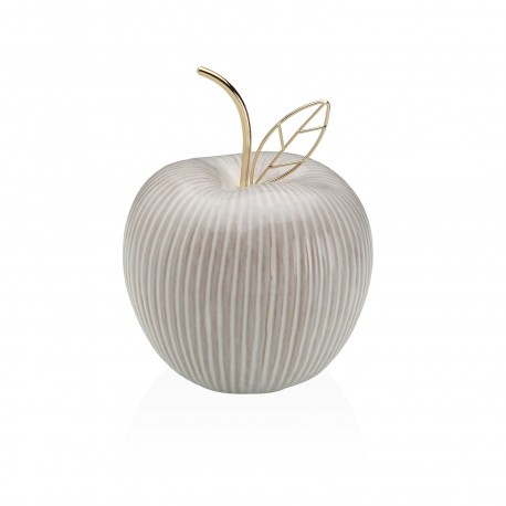 LARGE WHITE CERAMIC APPLE FIGURE