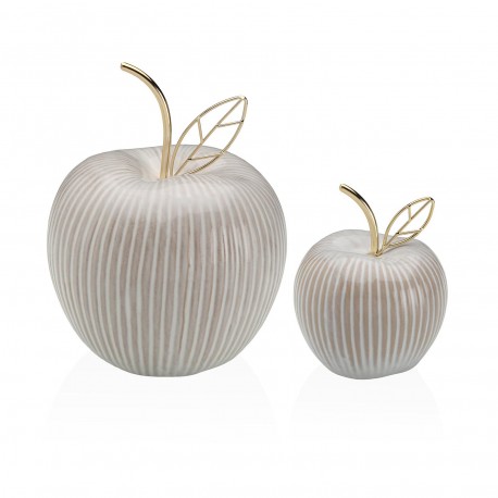 LARGE WHITE CERAMIC APPLE FIGURE