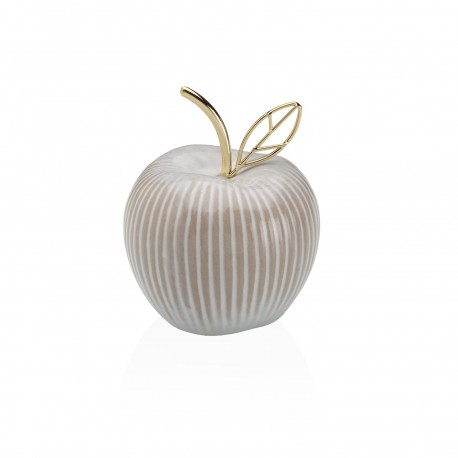SMALL WHITE CERAMIC APPLE FIGURE