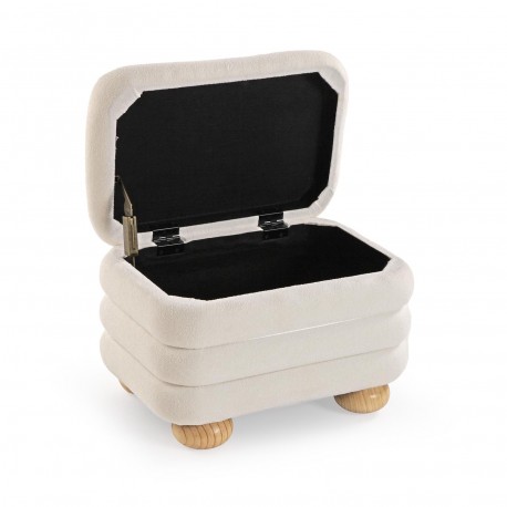 GREY END BED BENCH & 2 POUFFES SET