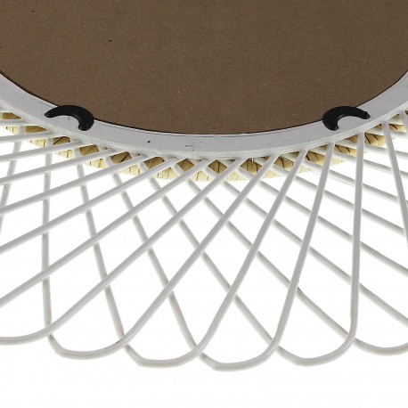 ROUND WHITE SPIRAL MIRROR