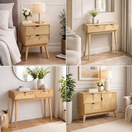 SARA 2-DRAWER BEDSIDE TABLE