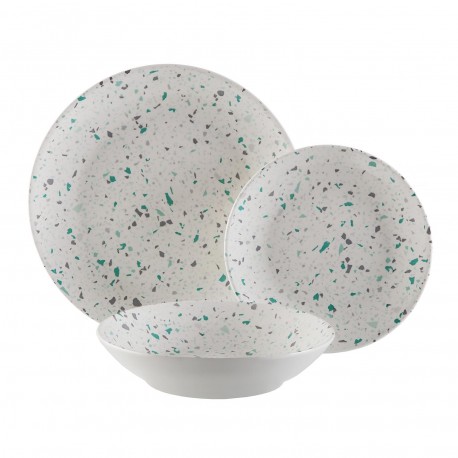 VAJILLA 18 PIEZAS TERRAZZO