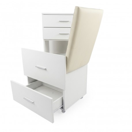 DRESSING TABLE WITH BENCH, 3 DRAWERS, LED